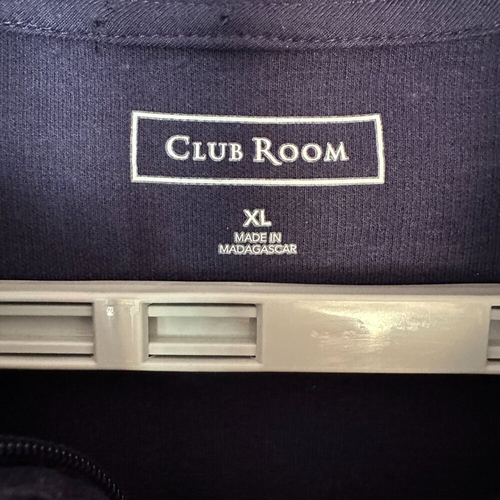 CLUB ROOM MEN'S QUARTER-ZIP PULLOVER SWEATER DARK BLUE SIZE XL - Picture 3 of 9